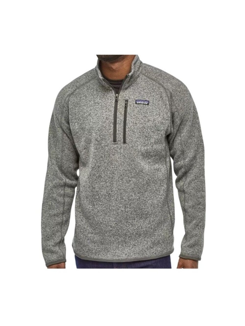 Patagonia Better Sweater Fleece 1/4 Zip Jacket Mens Small Gray Camp Hiking Ski